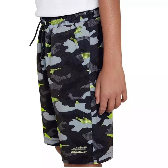 Eddie Bauer Big Boy's 2-pack Hybrid Quick Dry Mesh Lined Active Shorts Small 7/8 - Picture 7 of 12